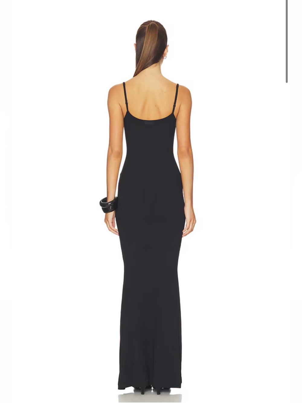 SKIMS Soft Lounge Long Slip Dress Onyx Black Size XS - Picture 3 of 4